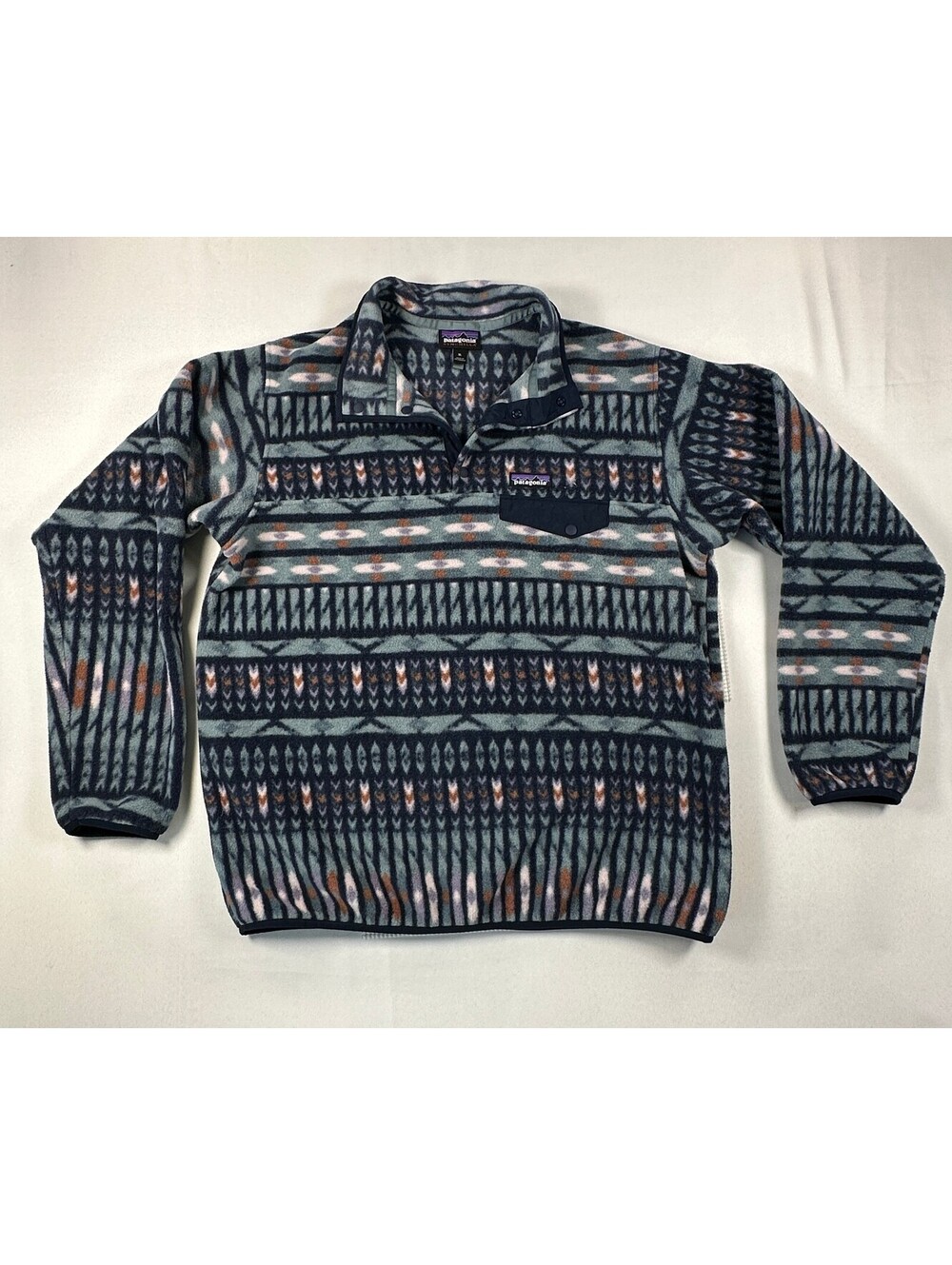 Patagonia Lightweight Synchilla Snap-T Pullover Women's XL Aztec Tribal Print